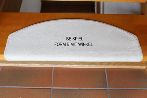 STUFENMATTE FORM B MIT WINKEL / HALBRUND / 65 X 24,5 X 3,5 CM*