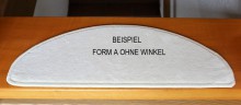 STUFENMATTE FORM A OHNE WINKEL / HALBRUND / 64 X 24,5 CM*